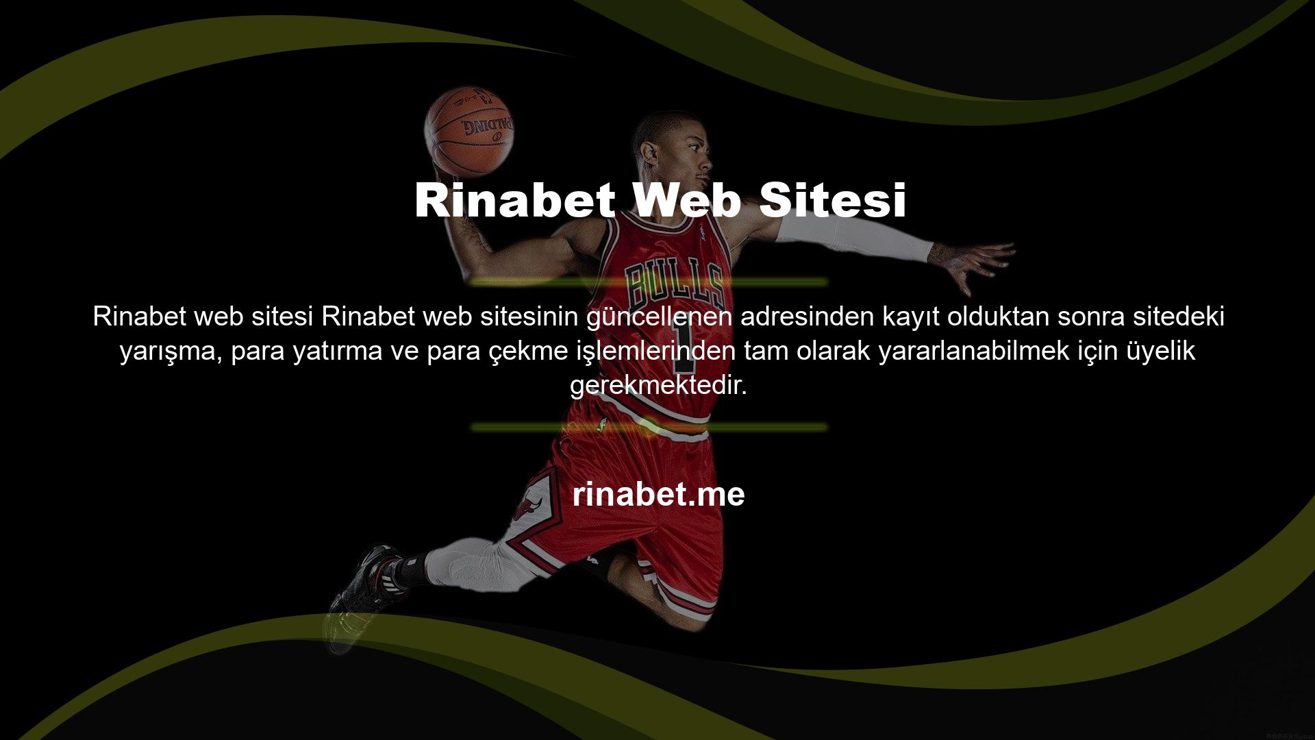 ve kazanmak için Siteye üye olduktan hemen sonra, Rinabet web sitesi giriş yaparken oluşturduğunuz kullanıcı adı ve şifre ile Rinabet sitesine tekrar giriş yapabilirsiniz